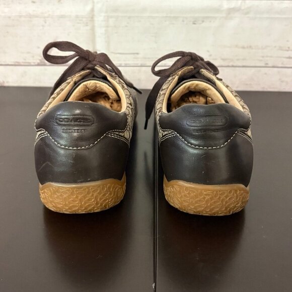 Coach Brown Tan "Slyvie" Tennis Shoes Womens 8 - Picture 5 of 7
